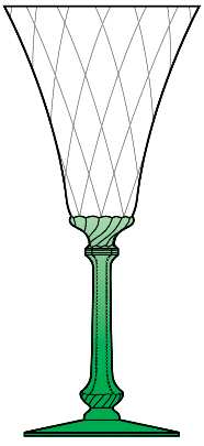 Albemarle Green (Green Stem, Clear Bowl)