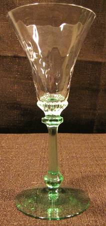 Albemarle Green (Green Stem, Clear Bowl) Wine Glass