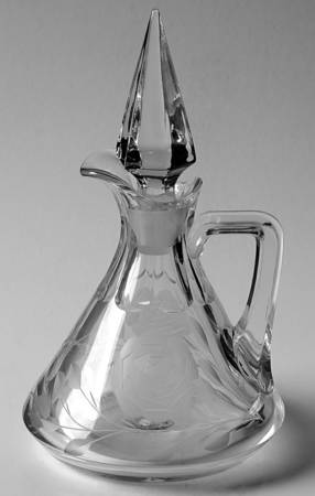 Panel & Double Pleat Oil Cruet & Stopper