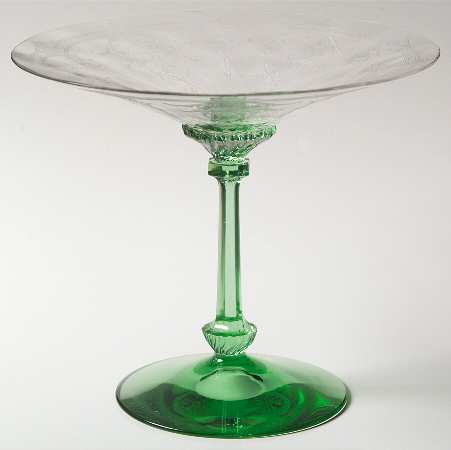 Empress Moongleam 3380 (Etch 447) Round Compote (Height X Width)