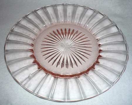 Ridge and Star Pink 7" Salad Plate