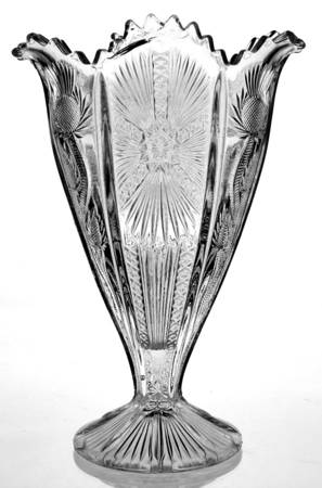 Panelled Thistle 9" Footed Flared Vase