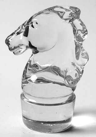 Heisey Animals and Figurines Half Mane Clear Horse Stopper