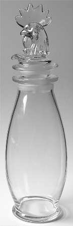 Heisey Animals and Figurines 40 Oz Shape 2 Martini Mixer with Rooster Stopper