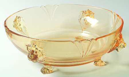 Heisey Animals and Figurines Sahara Lion Head Bowl