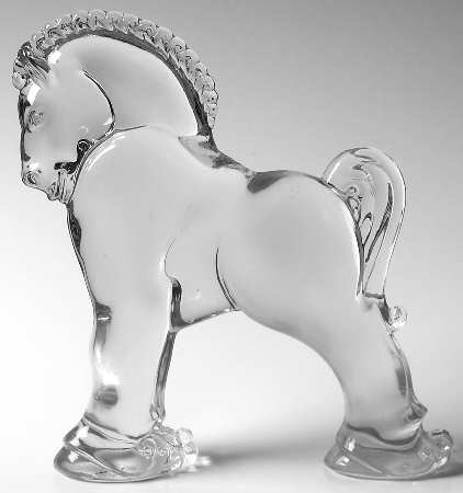 Heisey Animals and Figurines Clear Clydesdale
