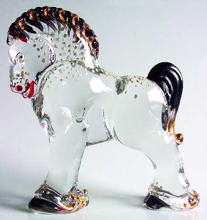 Heisey Animals and Figurines Clydesdale Decorated