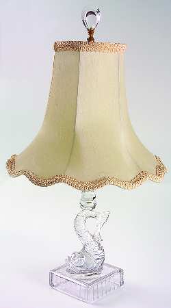 Heisey Animals and Figurines Dolphin Lamp Base Candlestick (Flamingo)