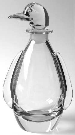 Heisey Animals and Figurines Penguin Sherry Bottle and Stopper