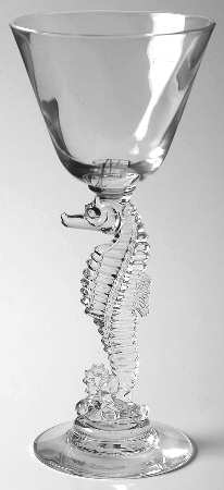 Heisey Animals and Figurines Sea Horse Cocktail (Swirloptic)