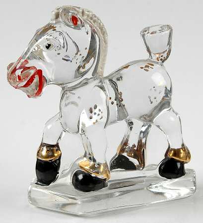 Heisey Animals and Figurines Decorated Oscar (Plug Horse)