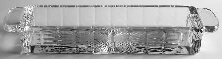 Narrow Flute Clear (Stem 394) Domino/Suger Tray with Handle