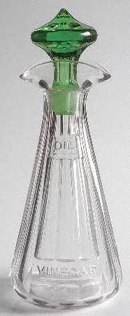 Narrow Flute Clear (Stem 394) Salad Dressing Bottle & Stopper