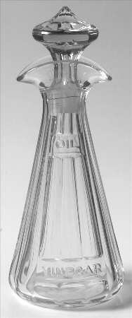 Narrow Flute Clear (Stem 394) Salad Dressing Bottle & Stopper
