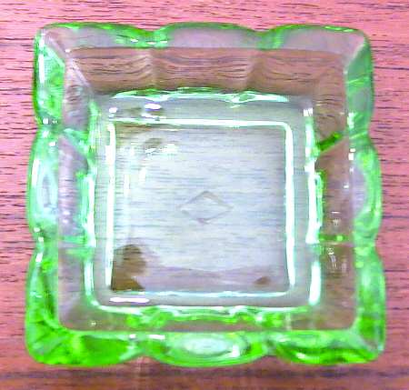 Old Sandwich Green Ashtray