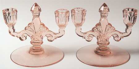 Trident Pink (Set of 2) Double Light Candlestick