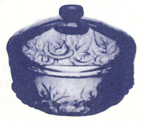 Verlys Turquoise Rose Candy Box & Lid