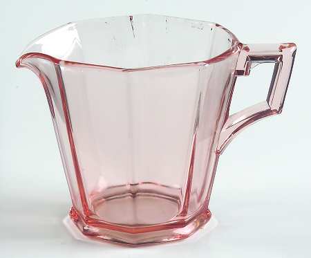 Ribbed Octagon Pink Creamer