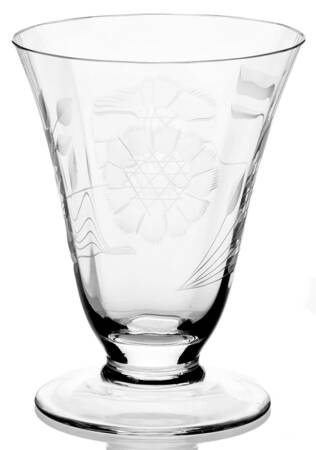 Cornflower (Smooth Stem, Optic) Footed Tumbler