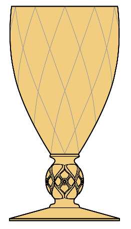 Diamond Rose Yellow (Sahara) Water Goblet