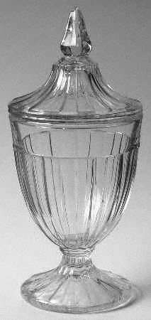 Recessed Panel Clear 1/2 Lb Candy Jar & Lid