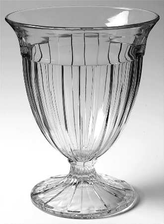 Recessed Panel Clear 8" Flared Vase