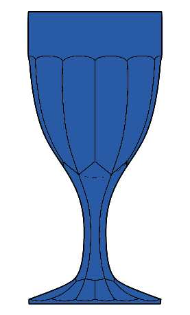 Narrow Flute Cobalt Blue (Stem 393) by Heisey