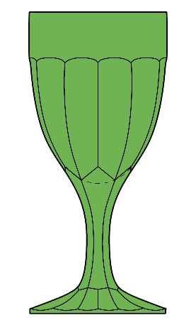 Narrow Flute Green Moongleam (Stem 393) by Heisey