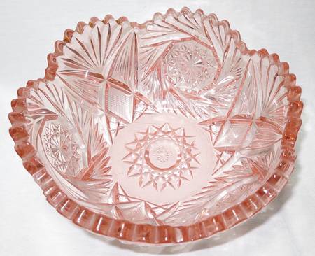 Pinwheel and Fan Pink (Flamingo) by Heisey