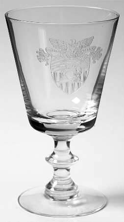 West Point Crest Water Goblet