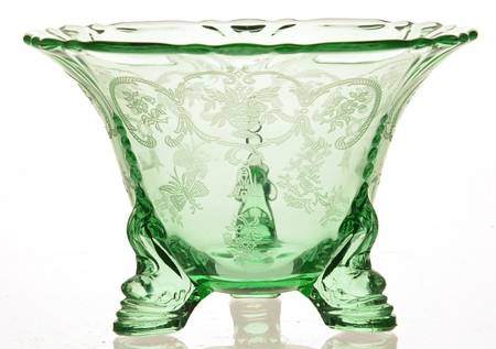 Formal Chintz Green (Stem 3390) 3-Toed Dolphin Mayonnaise Bowl