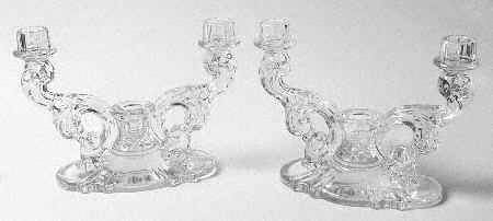 Baroque (Line 1513) Set of 2 Candelabra-3 Light W/Bobeche Rim