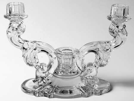 Baroque (Line 1513) 3 Light Candelabra W/Bobeche Rims
