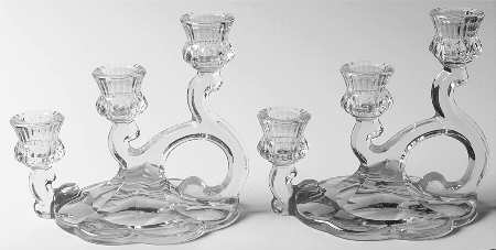 Triplex Clear (Set of 2) 3 Light Candlestick