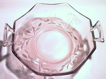411-1 Hawthorne (Cut Floral) Mint Dish