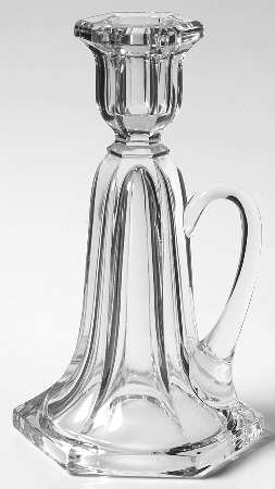 Skirted Panel with Handle Clear 7" Single Light Candlestick