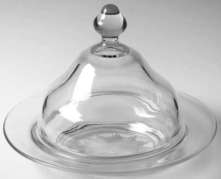 Touraine Clear Round Covered Butter