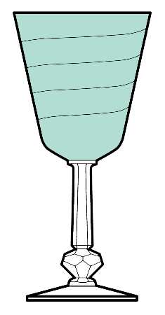 Kohinoor Zircon Green Bowl, Clear Stem by Heisey