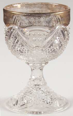 Fancy Loop Gold Trim (Stem 1205) Punch Glass