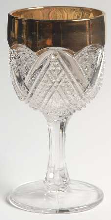 Fancy Loop Gold Trim (Stem 1205) Wine Glass