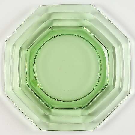 Stepped Octagon Green 7" Salad Plate