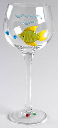 Murano (Colored Glass Accents) Water Goblet