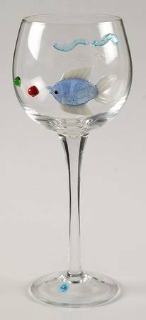 Murano (Colored Glass Accents) Water Goblet