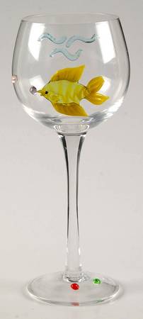 Murano (Colored Glass Accents) Water Goblet