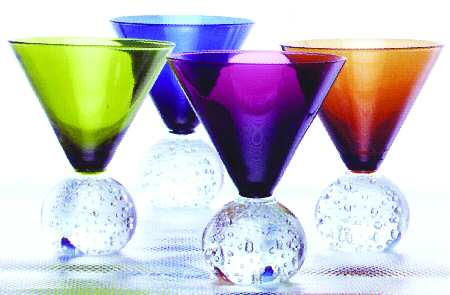 Chelsea (Bubbles in Base) Martini Glass