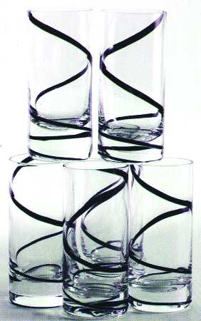 Swirl Black Shot Glass