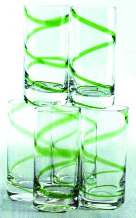 Swirl Green Shot Glass