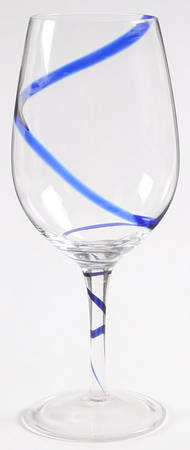 Swirl Blue Water Goblet