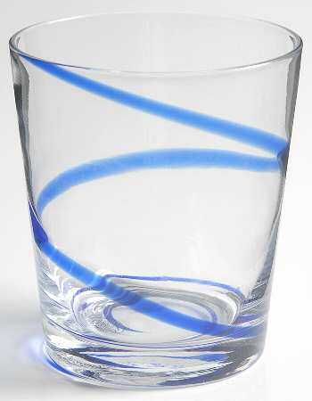 Swirl Blue Double Old Fashioned