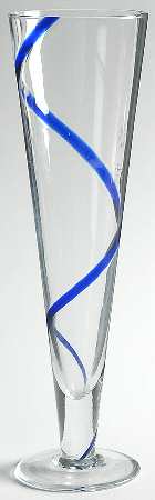 Swirl Blue Pilsner Glass